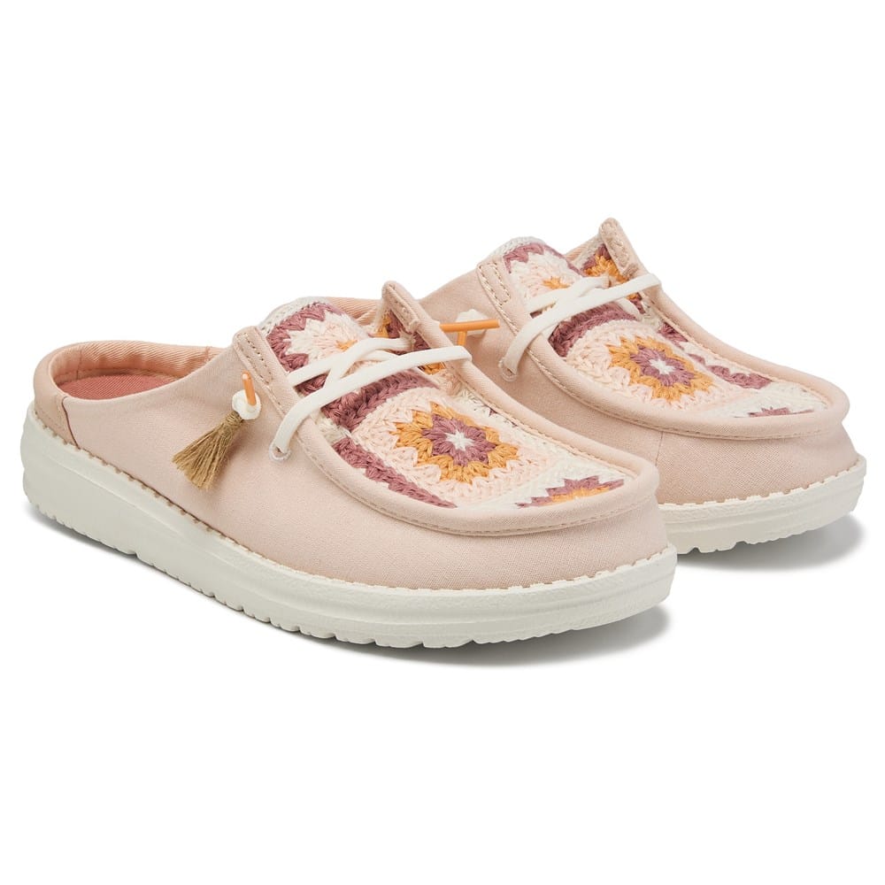 HEYDUDE Women's Wendy Slip Cottage Crochet Mule | Famous Footwear