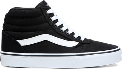 famous footwear black slip on vans
