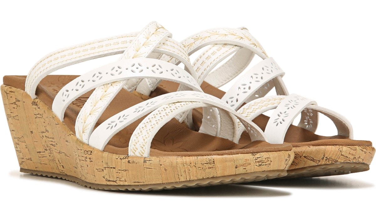 white skechers sandals