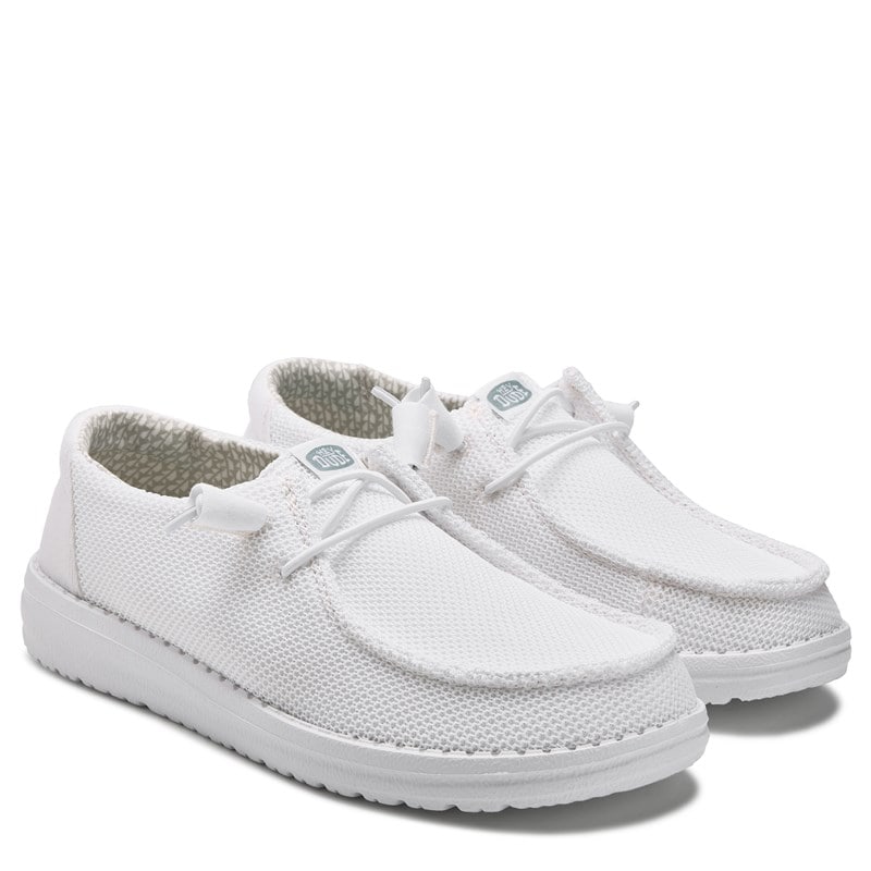 Heydude Women's Wendy Stretch Sox Slip On Shoes (White) - Size 9.0 M