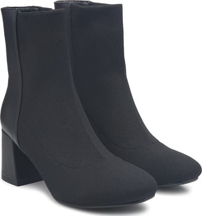 corn flour blue dress Black Block Heeled Ankle Boot Leia main image 1