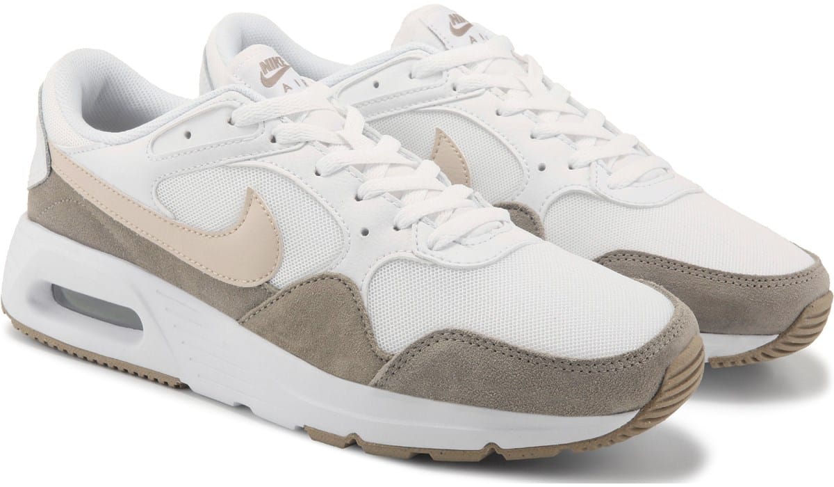 white and beige air max