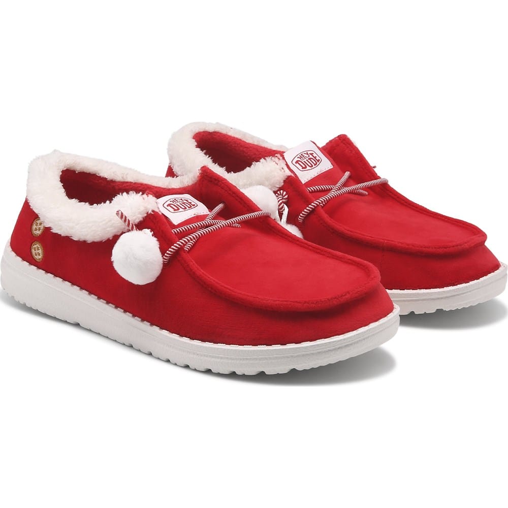 HEYDUDE Women's Wendy Holiday Mrs Claus Slip On | Famous Footwear
