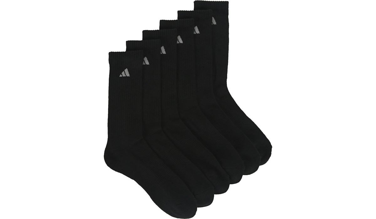 Men's 6 Pack Athletic Crew Socks - Pair