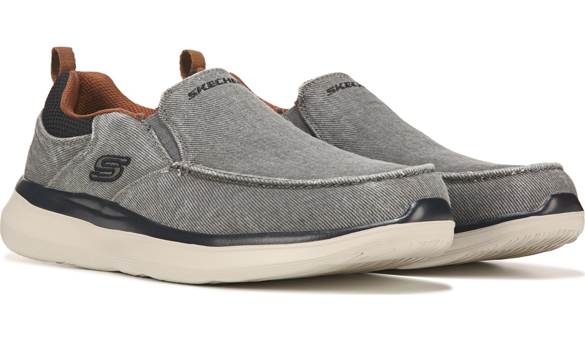 mens blue skechers slip on