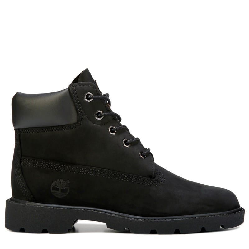 Timberland Boy's Premium Waterproof Round Toe Leather Boot, Black, 6