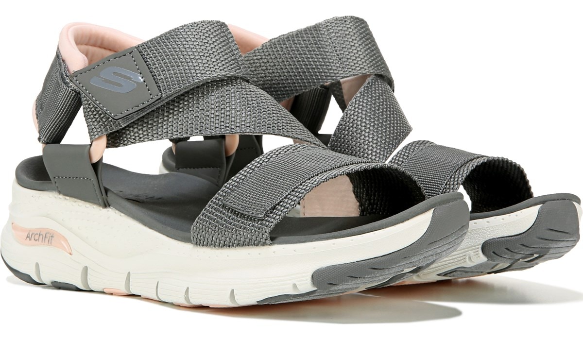 skechers pink sandals