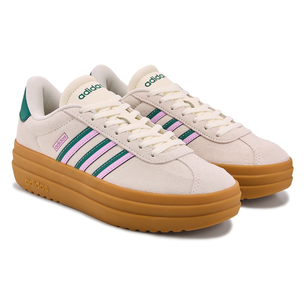 国内配送 adidas WMNS VL COURT BOLD F.WHITE/C.BLACK/W.BEIGE adidas Women's VL Court Bold Platform Sneaker | Famous Footwear