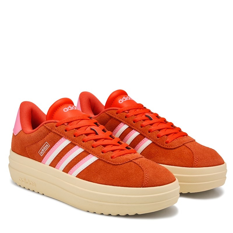 Adidas Women's Vl Court Bold Platform Sneakers (Red/Pink) - Size 8.5 M