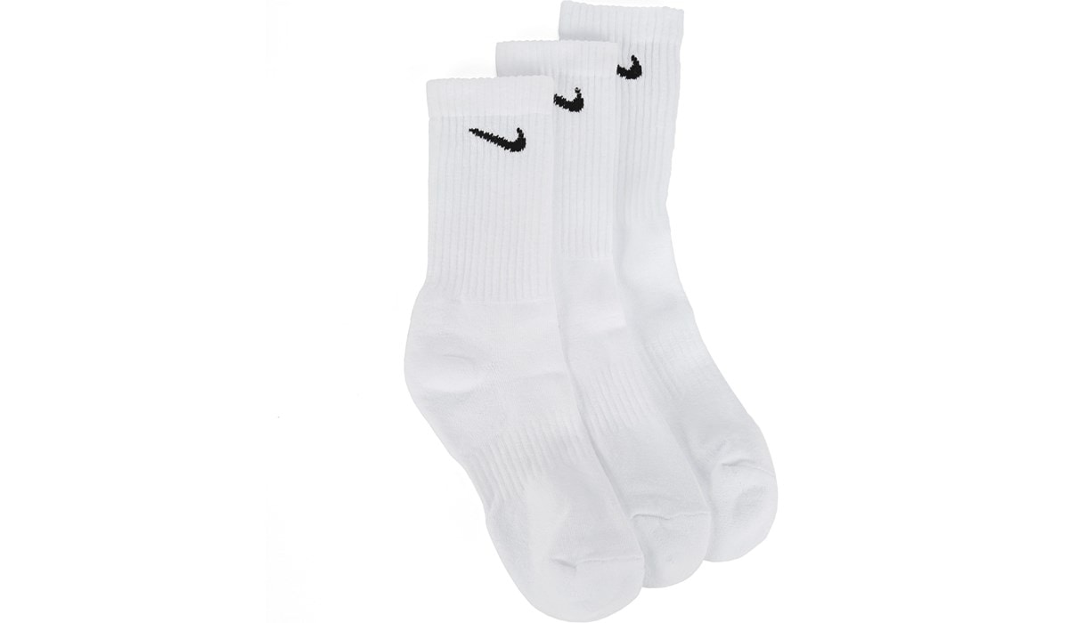 white nike crew socks