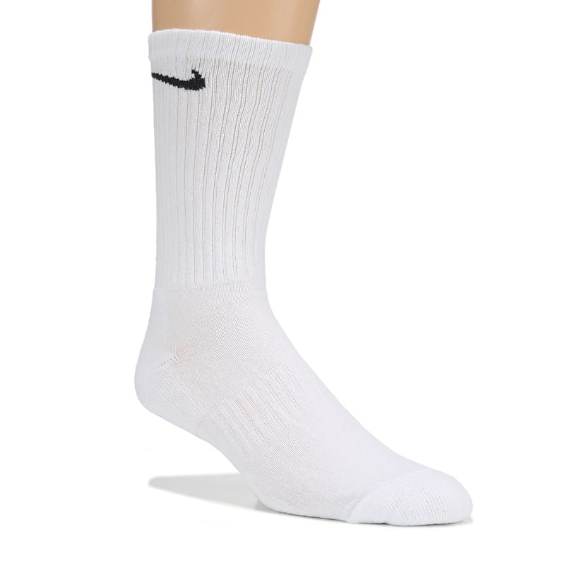 Nike Men's 3 Pack Large Everyday Cushion Crew Socks (White) - Size 0.0 OT