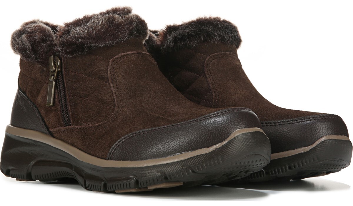 skechers womens ankle boots no heel