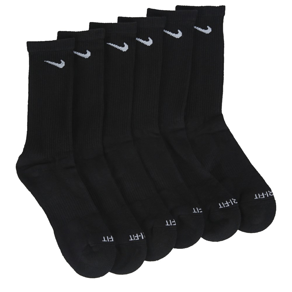 Nike Everyday Plus Athletic Crew Socks, Dri-Fit, 6-Pack