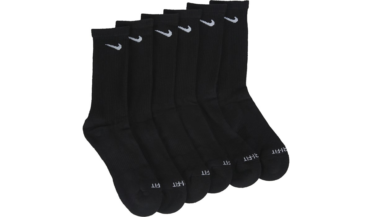 Nike Men's 6 Pack Large Everyday Plus Cushion Crew Socks Famous Footwear