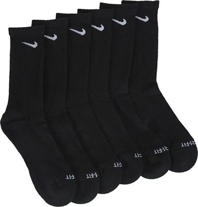 Nike Men's 6 Pack Large Everyday Plus Cushion Socks Famous Footwear