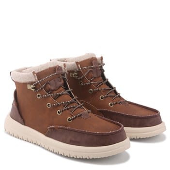 NEW! Hey Dude Bradley Suede Lace-Up Boots Sz 12 NWT HEYDUDE Bradley Classic Boots, Mens 12 Medium Cognac Brown  main image 2