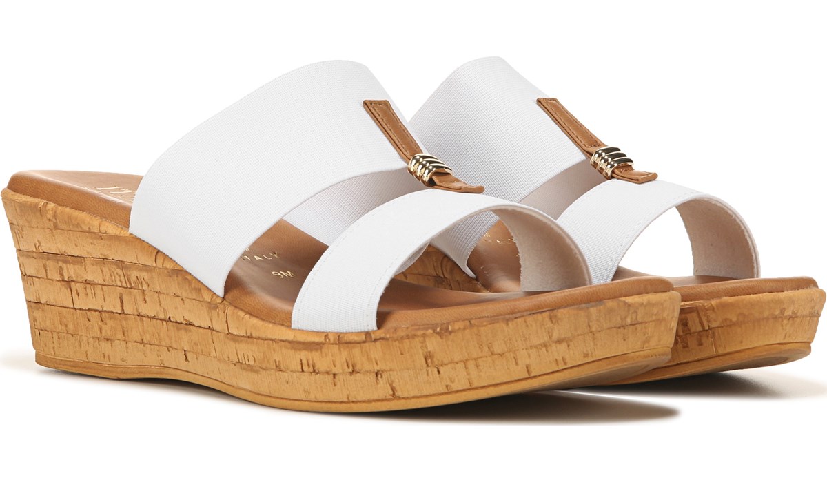 famous footwear white sandals