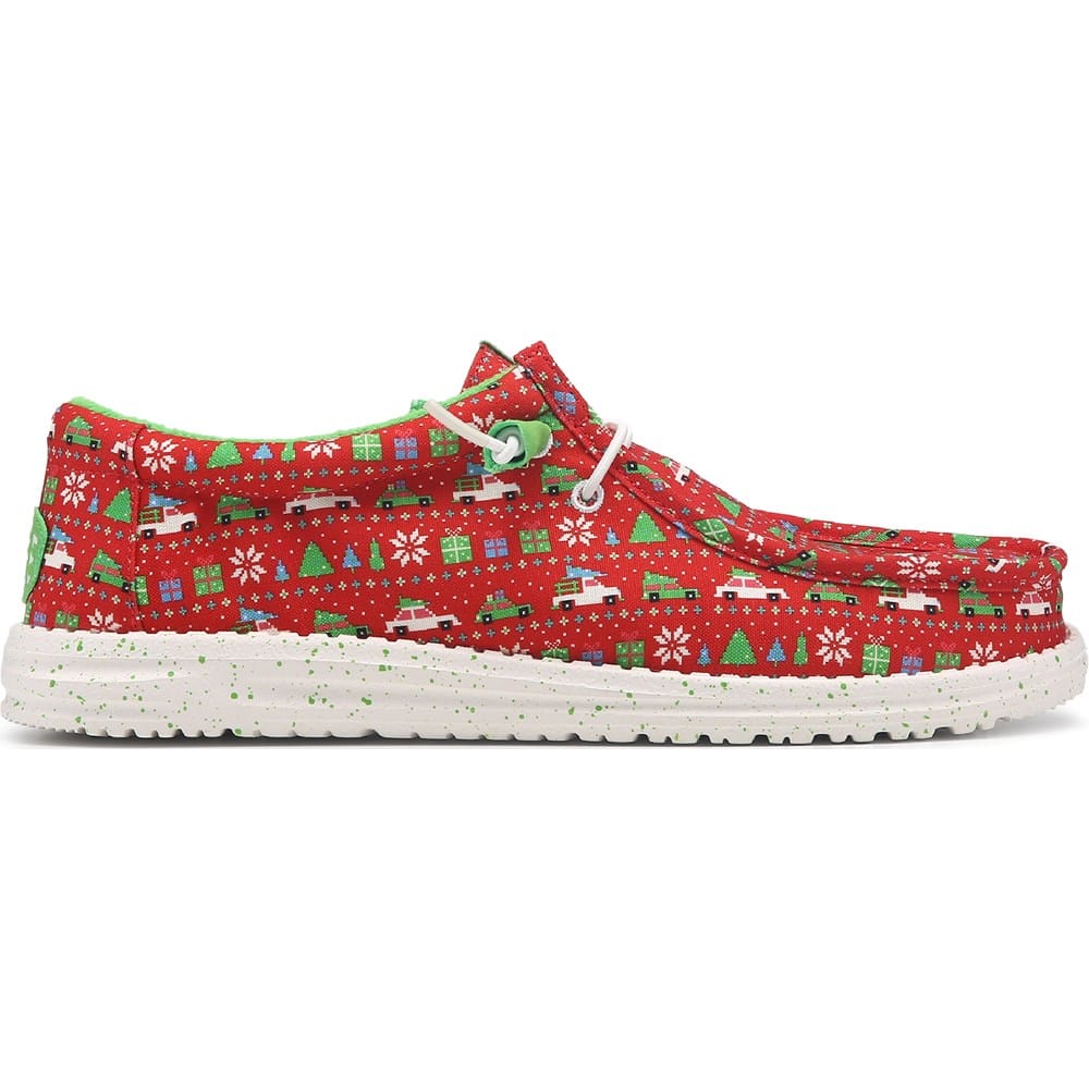 HEY DUDE Wally red‎ cardigan holiday sweater slide on loafers shoes 11 J7QMSMNLYRBYJP6S3TCIJWP2QU.png  main image 4