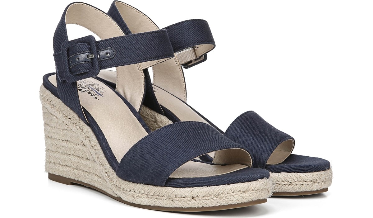 navy wedge dress sandals