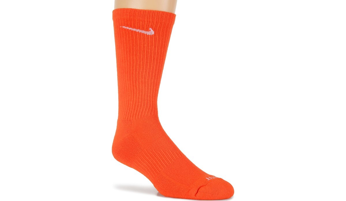 orange nike crew socks