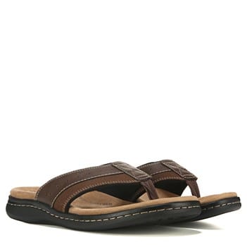 NWT DOCKERS Mens Brown Mixed Media Laguna Open Toe Slip On Flip Flop Sandal 9 M Dockers Men main image 4
