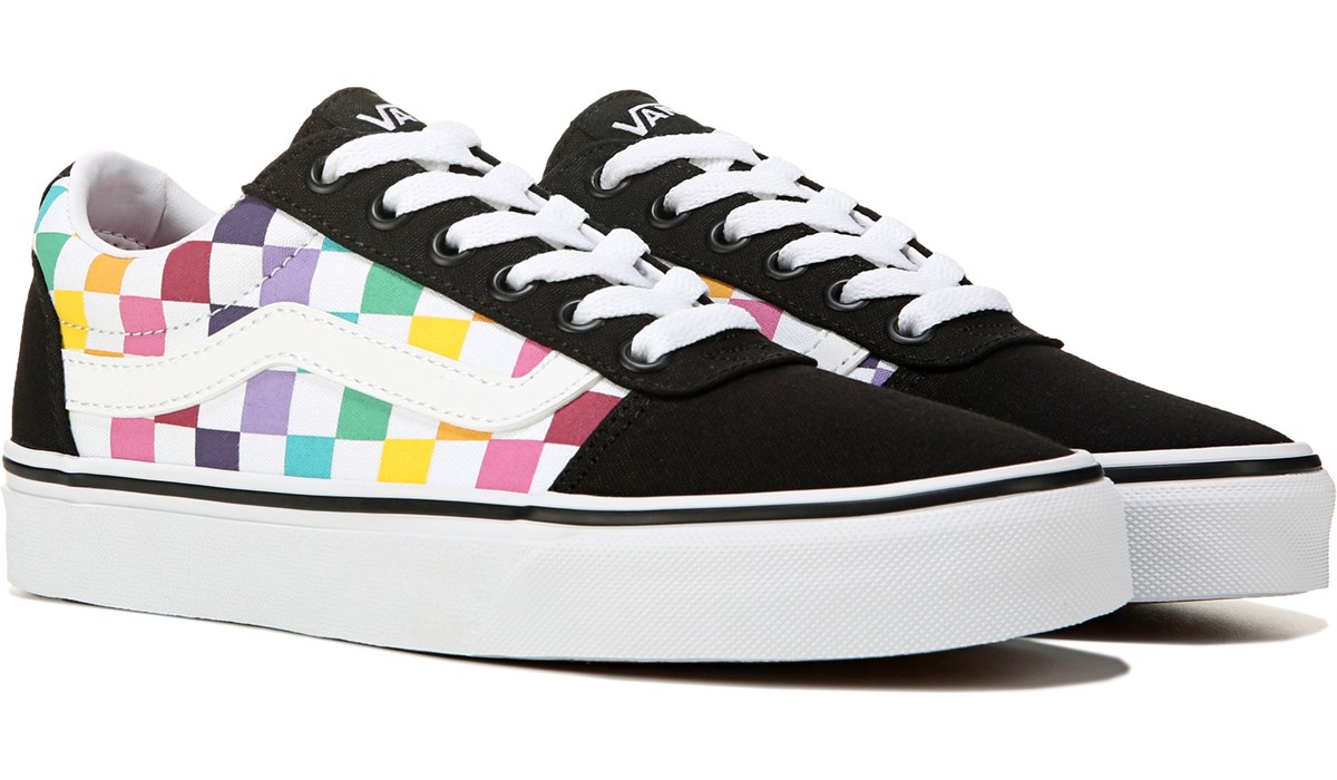 checkered vans rainbow