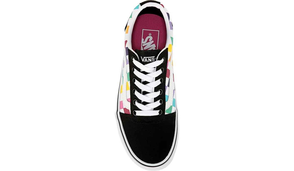 rainbow low top vans