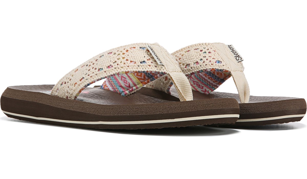 skechers asana flip flops