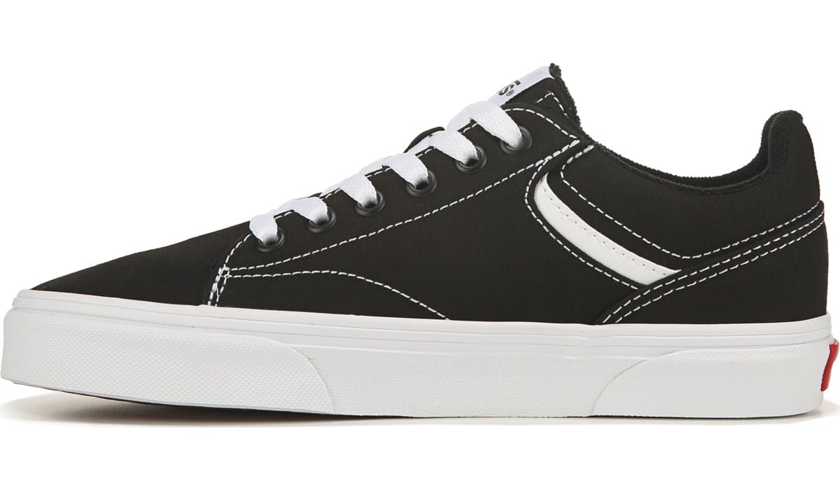 Vans Women's Seldan Low Top Sneaker Black, Sneakers and Athletic Shoes, Famous Footwear