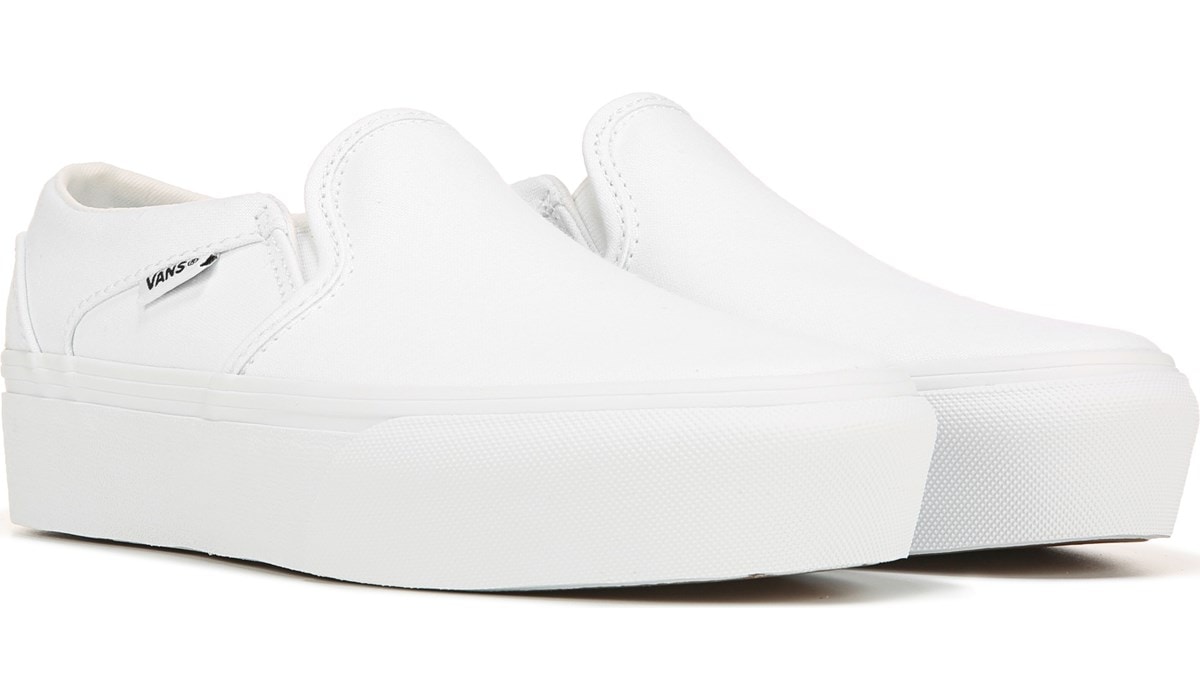 women's platform slip on vans