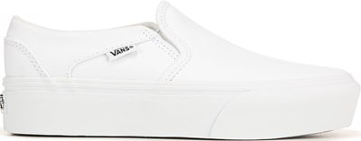vans plain white slip on