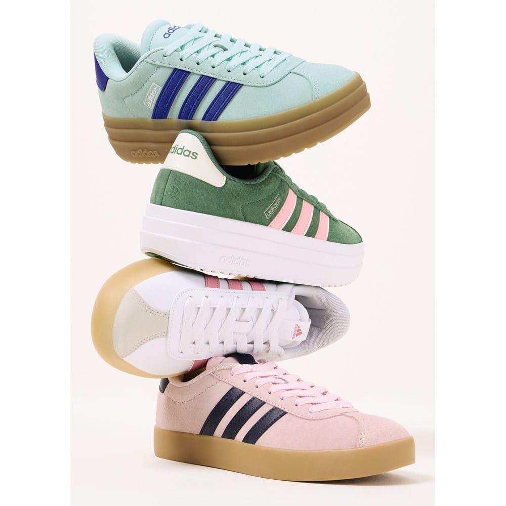 adidas gazelle silver green womens Adidas VL Court 3.0 | Youth | Silver Metallic/Off White/Gum