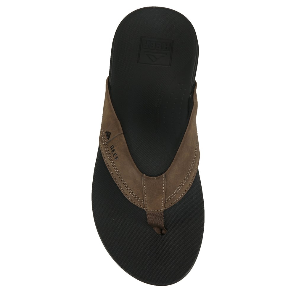 韓国人気★[SAINTSATIN] BREEN FLIP FLAP CUSHION SLIPPER Tan Reef Mens Cushion Bonzer Flip Flop Sandal | Rack Room Shoes
