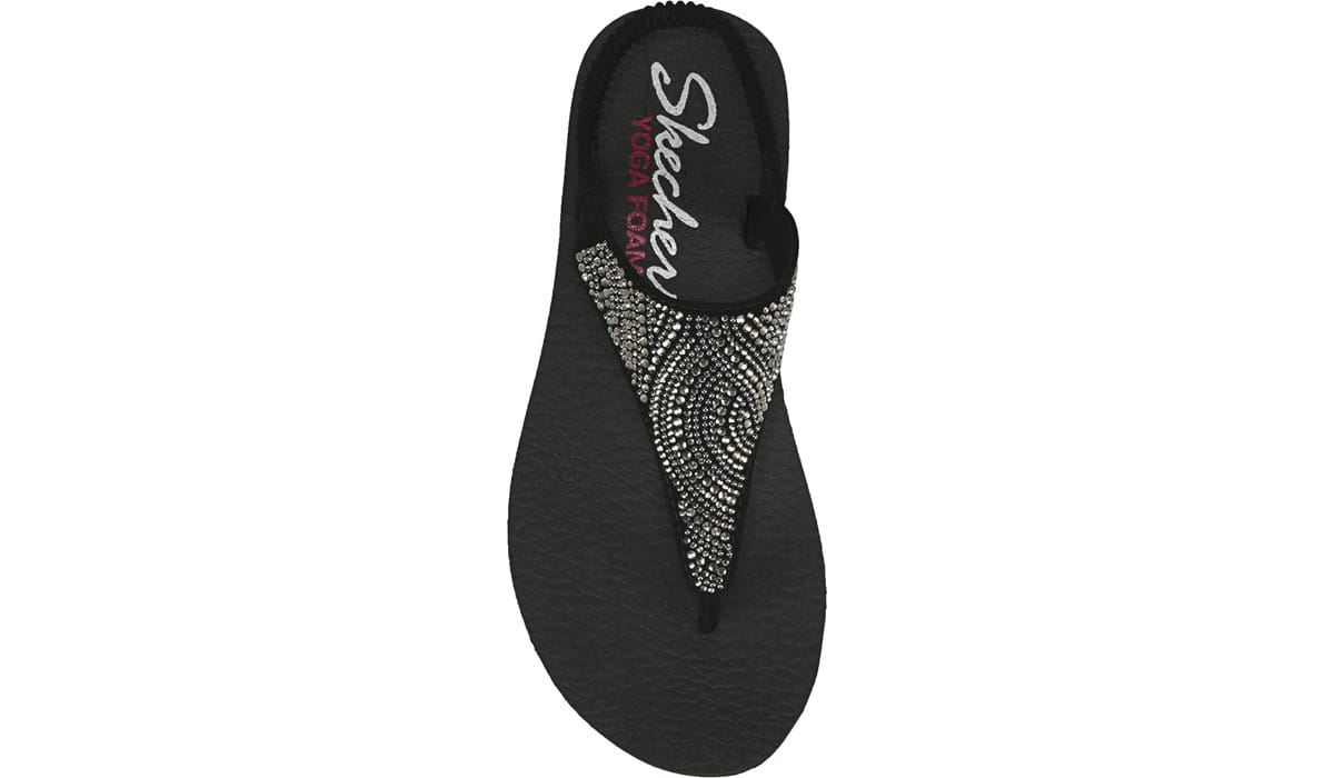 Skechers Women's Meditation New Moon Sandal Black, Sandals, Famous Footwear