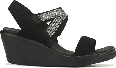 skechers women's rumblers wedge sandal