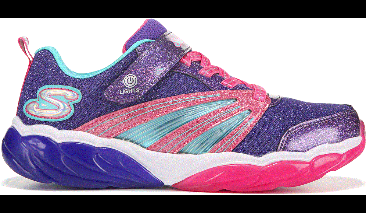 Skechers Kids' Fusion Flash Light Up Sneaker Little/Big Kid Purple