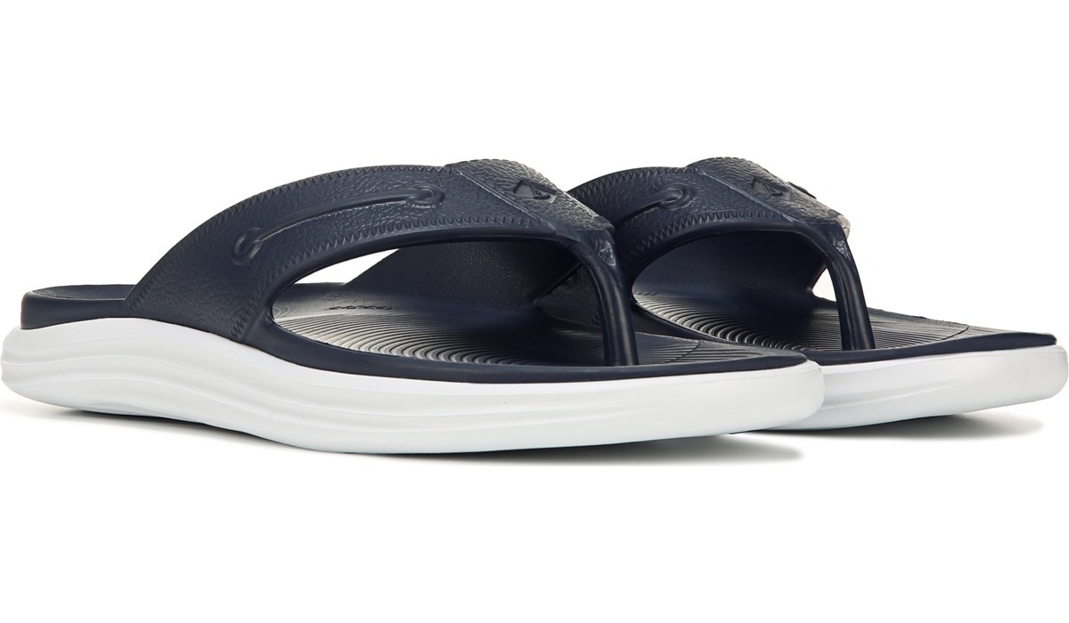 womens black sperry flip flops