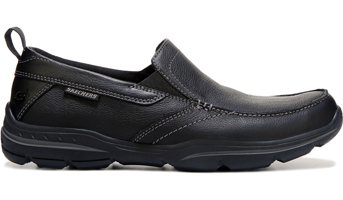 skechers memory foam black and white