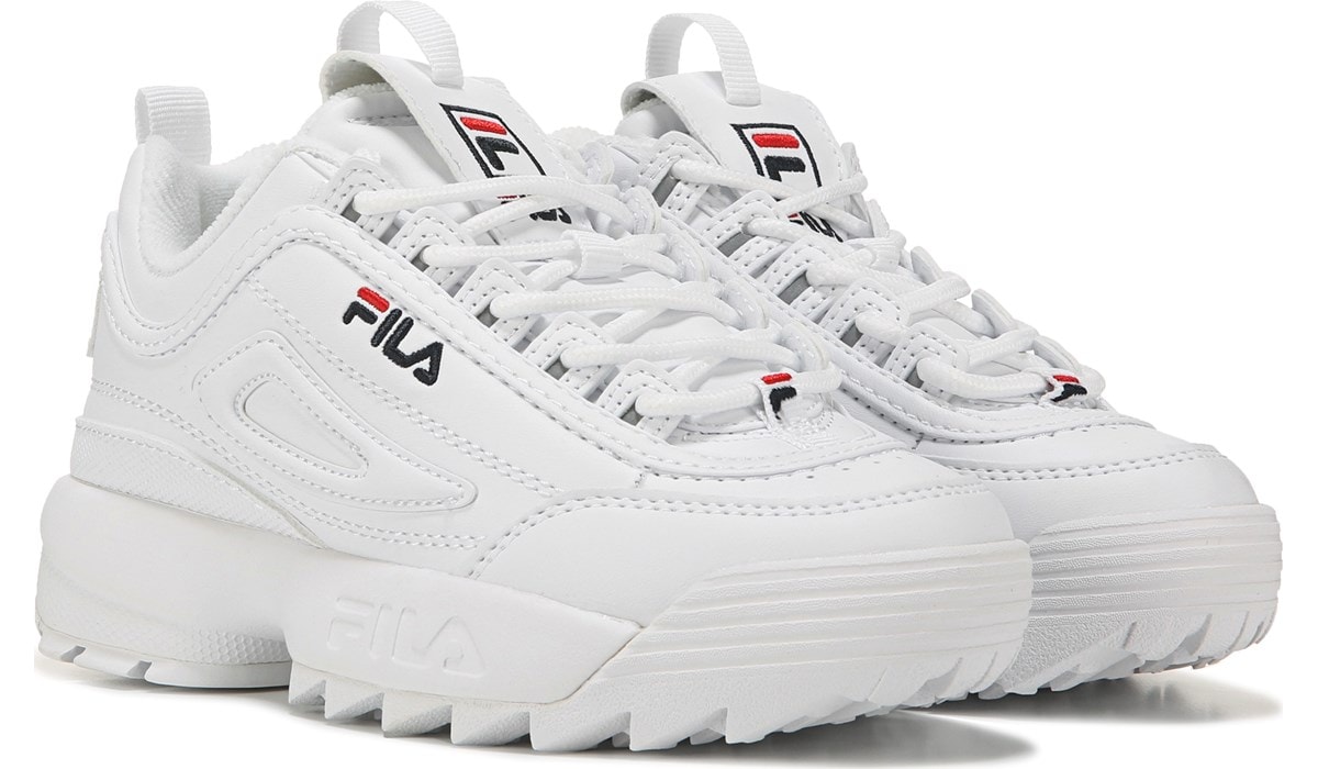 fila disruptor kids white