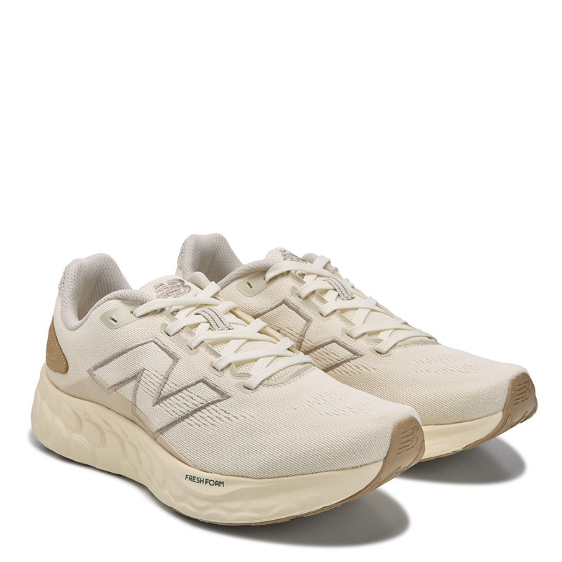 New Balance Men's 680 Running Shoes (Off White/Brown) - Size 8.5 M