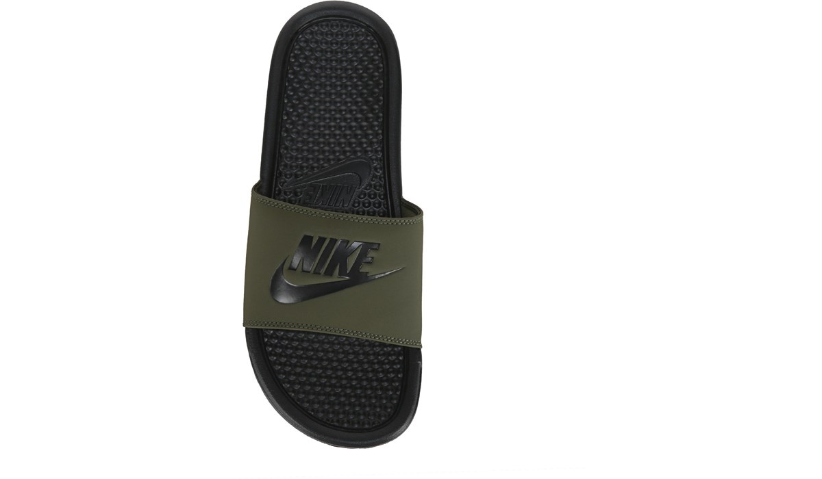 nike leopard print benassi slides