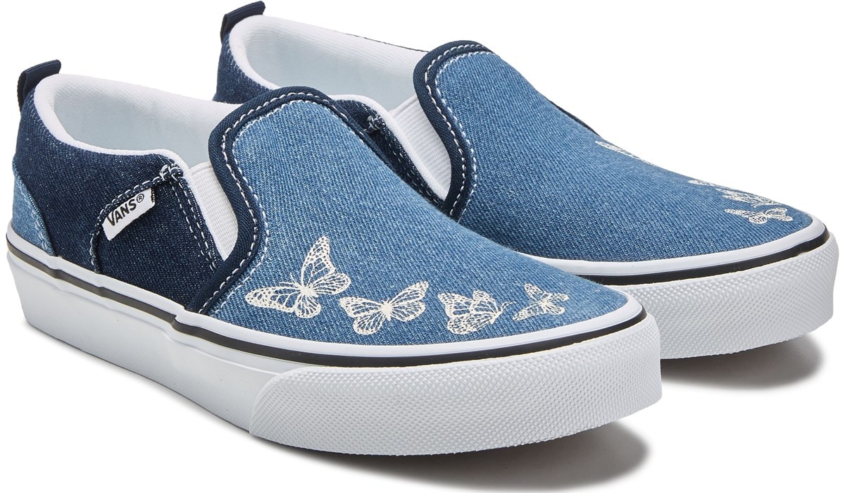 Vans Kids' Asher Slip On Sneaker Little/Big Kid Famous Footwear