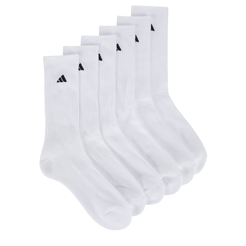 Adidas Men's 6 Pack Athletic Crew Socks (White) - Size 0.0 OT