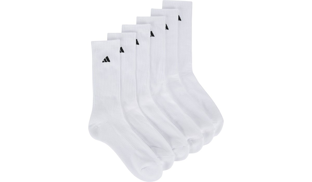 adidas Men's 6 Pack Athletic Crew Socks Famous Footwear