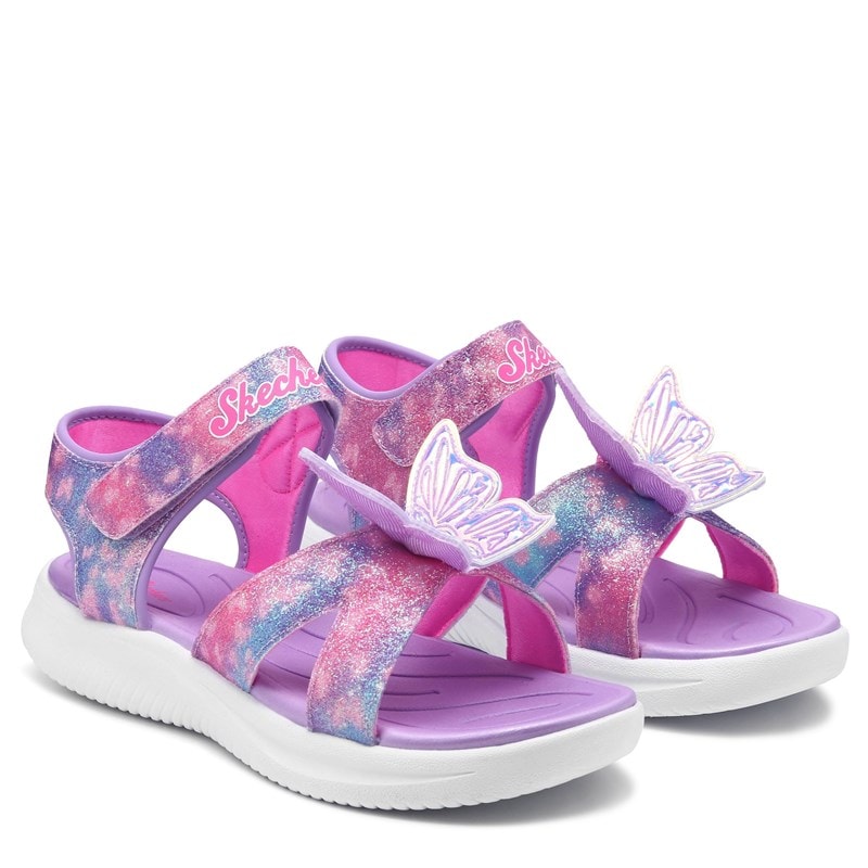 Skechers Kids' Butterfly Brights Light Up Sandal Little/Big Kid Sandals (Lavender Mutli) - Size 13.0 M