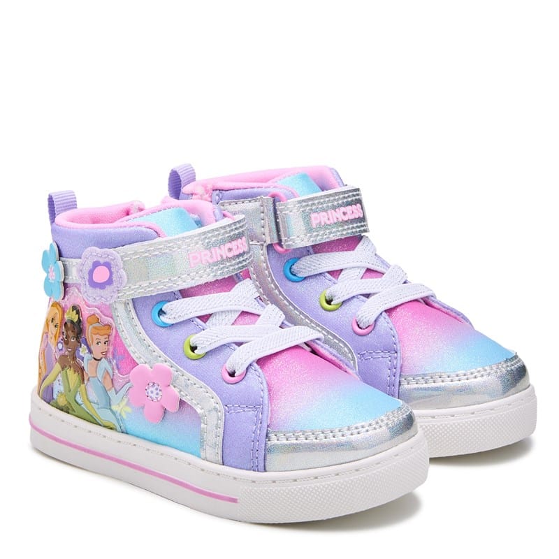 Disney Princess Kids' Disney Princess Hi Top Sneaker Toddler/Little Kid Shoes (Purple Multi) - Size 8.0 M