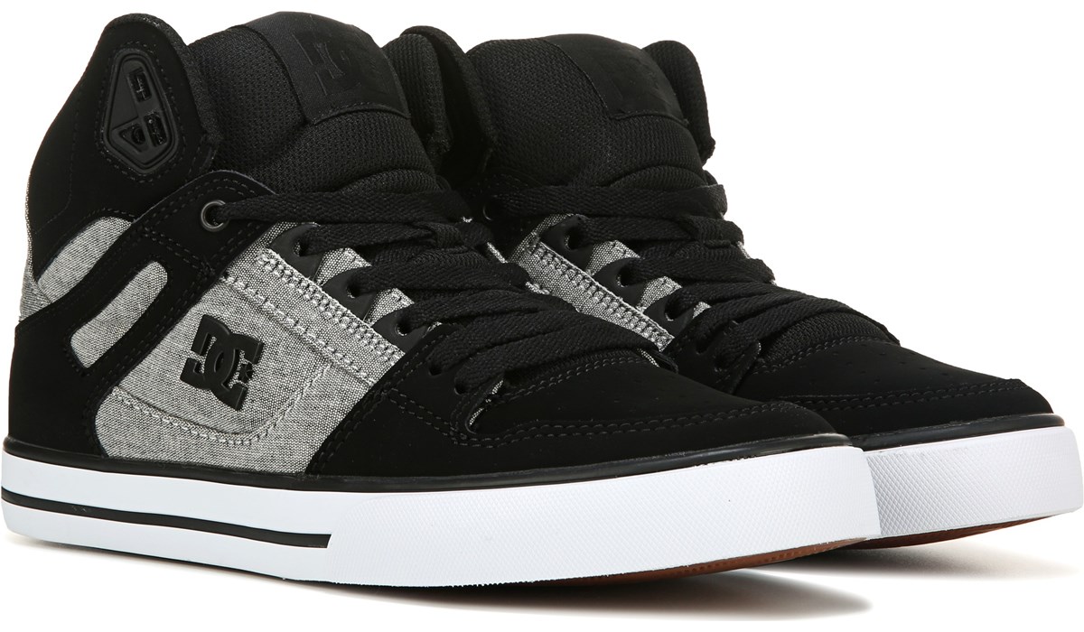 DC Men's Pure WC SP Hi Top Leather Navy/White/Red Skate Trainers Various Sizes 