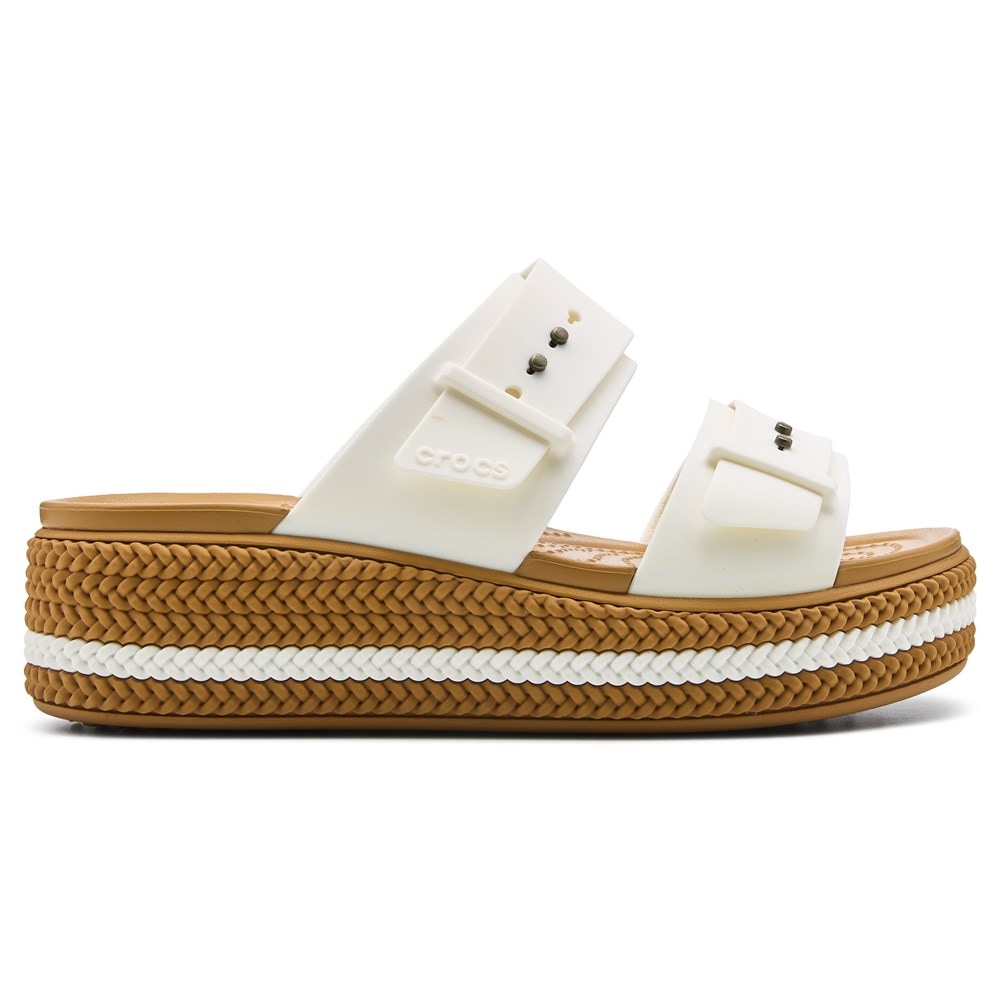 【Crocs】◆大人気◆Brooklyn Woven Buckle Sandals◆Latte◆ Crocs Brooklyn Buckle WMNS Latte - Jan 2024 - 207431-2Q9
