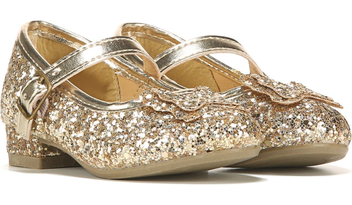 kids gold dress shoes