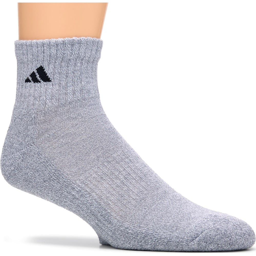 Men's adidas 6-Pack Athletic Cushioned Quarter Socks, Size: 8-12, Navy